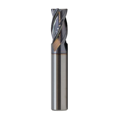1 4-Flute 0.030 Radius Solid Carbide End Mill TiAlN Coated